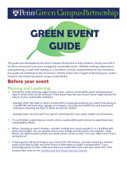 Green Events Guide - Penn Green Campus Partnership