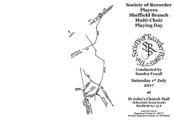 Society of Recorder Players Sheffield Branch Multi