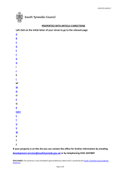 PROPERTIES WITH ARTICLE 4 DIRECTIONS Left click on the initial