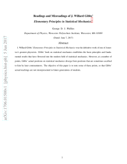 Readings and Misreadings of J. Willard Gibbs Elementary Principles