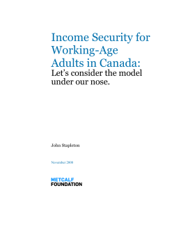 Income Support For Adults November 08