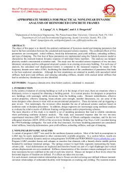 best practical models for nonlinear dynamic response of reinforced