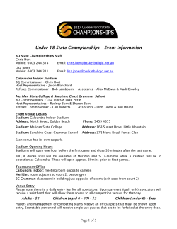 2017 U18 State Championships Event Info