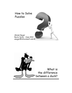 How to Solve Puzzles - Recto Verso | The Library