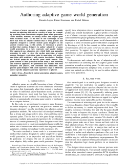 Authoring adaptive game world generation