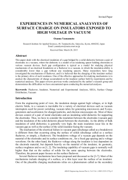 experiences in numerical analysyes of surface charge on insulators