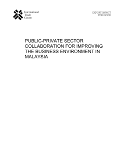Public-Private Sector Collaboration For Improving The Business