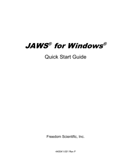 JAWS&reg; for Windows - Freedom Scientific