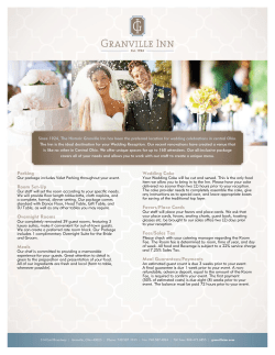 Parking Room Set-Up Overnight Rooms Meals