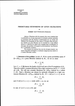 PREDICTABLE EXmNSXONS OF GImN RLTRATIONS Let ..N : = A