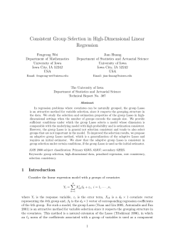 Consistent Group Selection in High