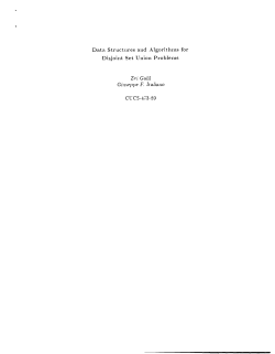 Data Structures and Algorithms for Disjoint Set