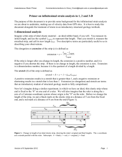 Infinitesimal Strain Primer