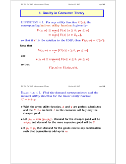 4. Duality in Consumer Theory