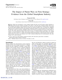 The Impact of Patent Wars on Firm Strategy