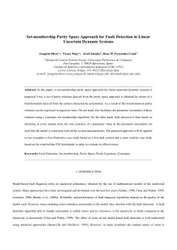 Set-membership Parity Space Approach for Fault