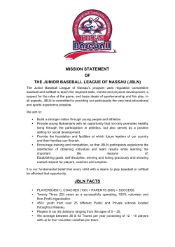 mission statement of the junior baseball league of