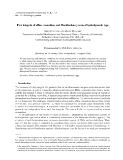 First integrals of affine connections and