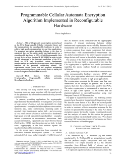 Programmable Cellular Automata Encryption Algorithm