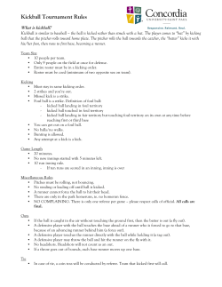 Kickball Tournament Rules