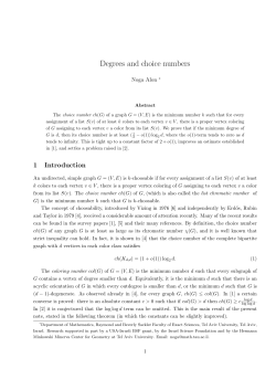 Degrees and choice numbers