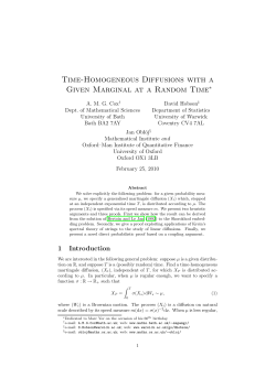 Time-Homogeneous Diffusions with a Given Marginal at a Random