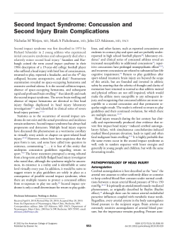 Second Impact Syndrome - American College of Surgeons