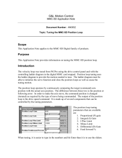Tuning the Position Loop