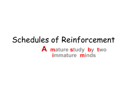 Schedules of Reinforcement