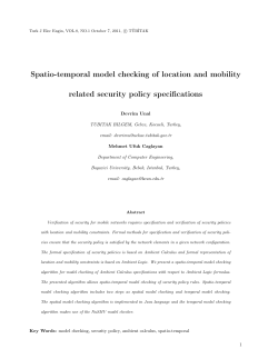 Spatio-temporal model checking of location and mobility