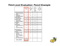 Third Level Evaluation: Pencil Example