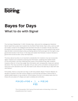 Bayes for Days - Mawer Investment Management