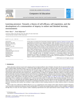 Learning presence: Towards a theory of self