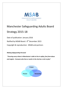 Manchester Safeguarding Adults Board Strategy 2015-18