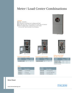 Meter / Load Center Combinations