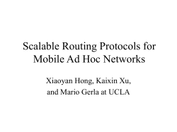 Scalable Routing Protocols for Mobile Ad Hoc Networks