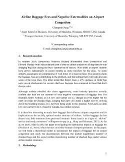 Airline Baggage Fees and Negative Externalities