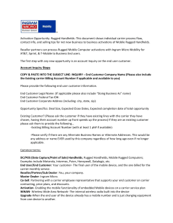 Activation Opportunity: Rugged Handhelds: This document shows