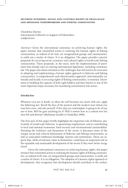 securing economic, social and cultural rights of small