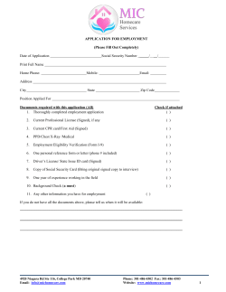 application for employment