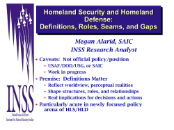 May 96 master briefing - Center for Homeland Defense and Security