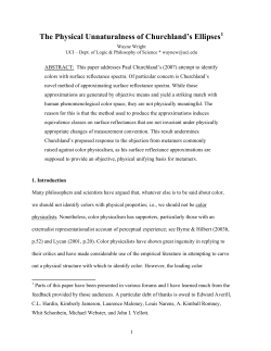 The question of whether color can be identified with any physically