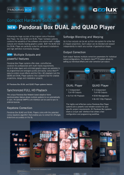 Pandoras Box DUAL and QUAD Player