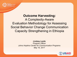 Outcome Harvesting: A Complexity-Aware Evaluation Methodology