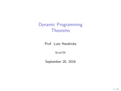 Dynamic Programming Theorems