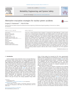 Alternative evacuation strategies for nuclear power - usc