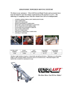 ERGONOMIC POWERED MOVING SYSTEMS The Best Move You`ll
