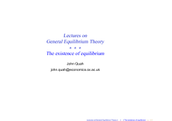 The existence of equilibrium