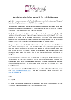 Award-winning Horticolous teams with The Posh Shed Company