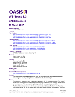 OASIS WS-Trust 1.3